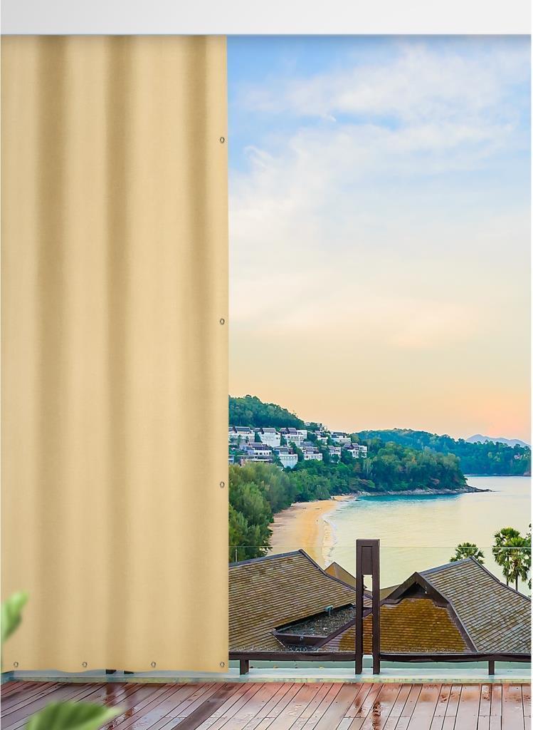 Her ölçüde ENXBOY Seçenekli Kuşgözlü Balkon Perdesi-Balkon Brandası krem