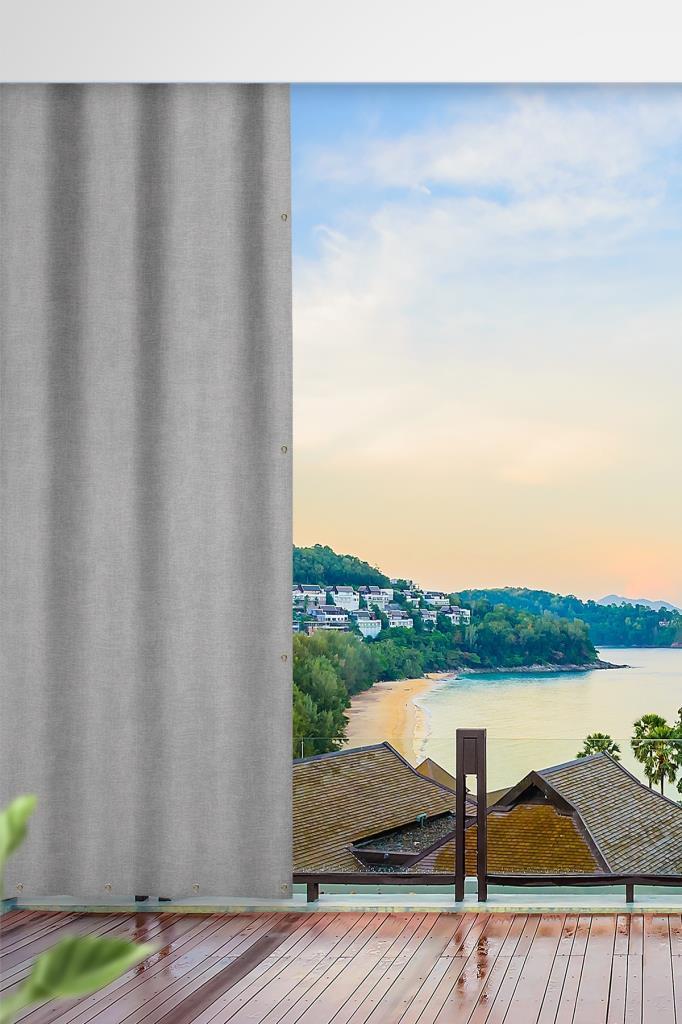 Her ölçüde ENXBOY Seçenekli Kuşgözlü Balkon Perdesi-Balkon Brandası-düz gri