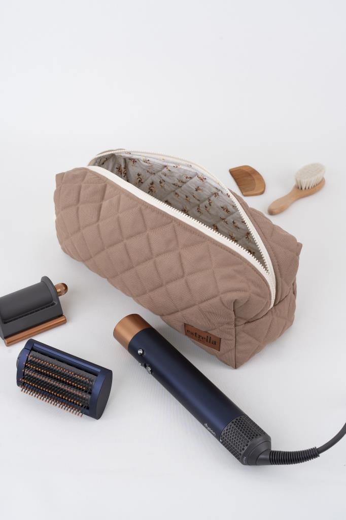 Kare GRİ Dyson Airwrap ve Tüm Saç Şekillendiriniz için XL Boy Çanta Seyahat Çantası kahve