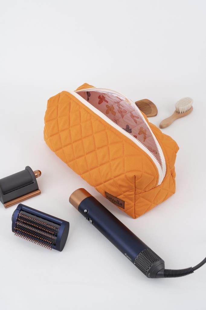 Kare TURUNCU Dyson Airwrap ve Tüm Saç Şekillendiriniz için XL Boy Çanta Seyahat Çantası TURUNCU