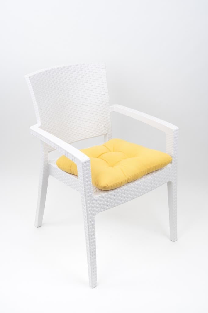 MEGA Kiremit Sandalye Minderi 45x45 Özel Dikişli Bağcıklı