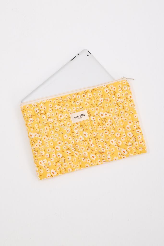 Nobel Tablet Çantası Kılıfı Papatya Sarı 11 inç 31 x 21 cm