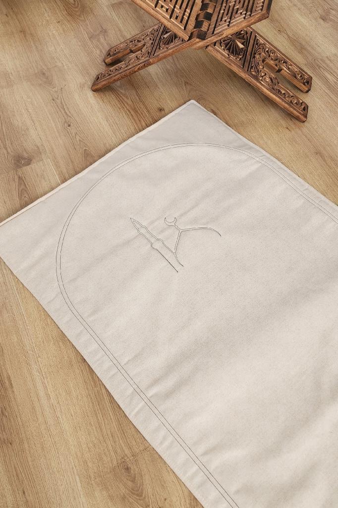 SADE Seccade Naturel Düz keten 70x115 CAMİİ Nakış