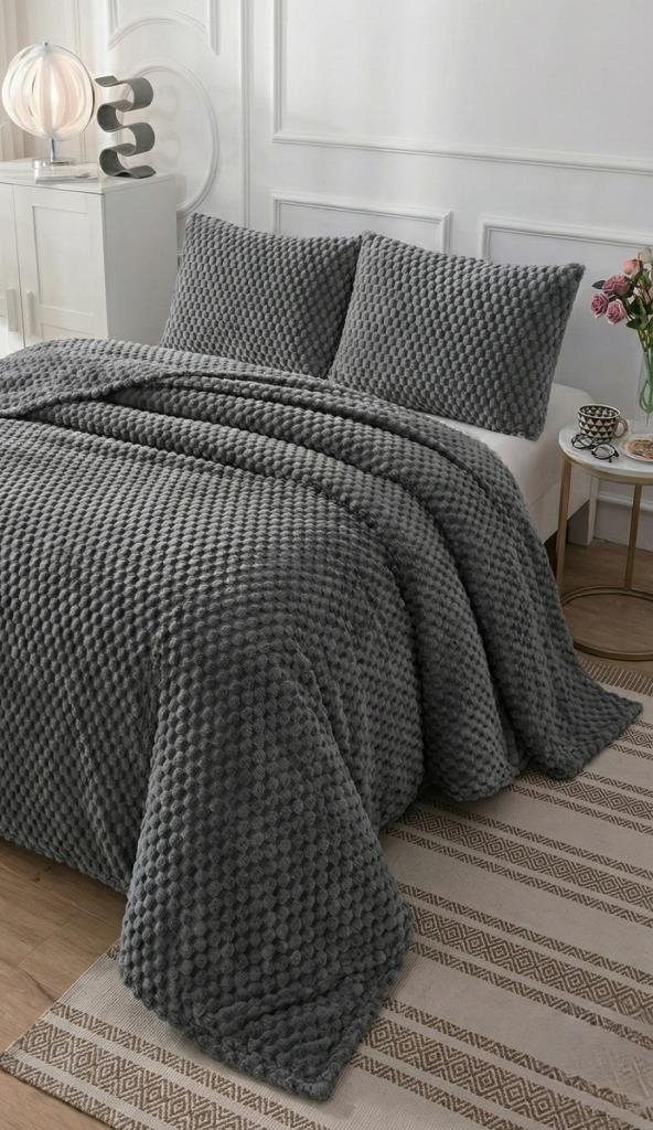 SOFT MİNİ Çift Kişilik Yatak örtüsü 260x240 GRİ