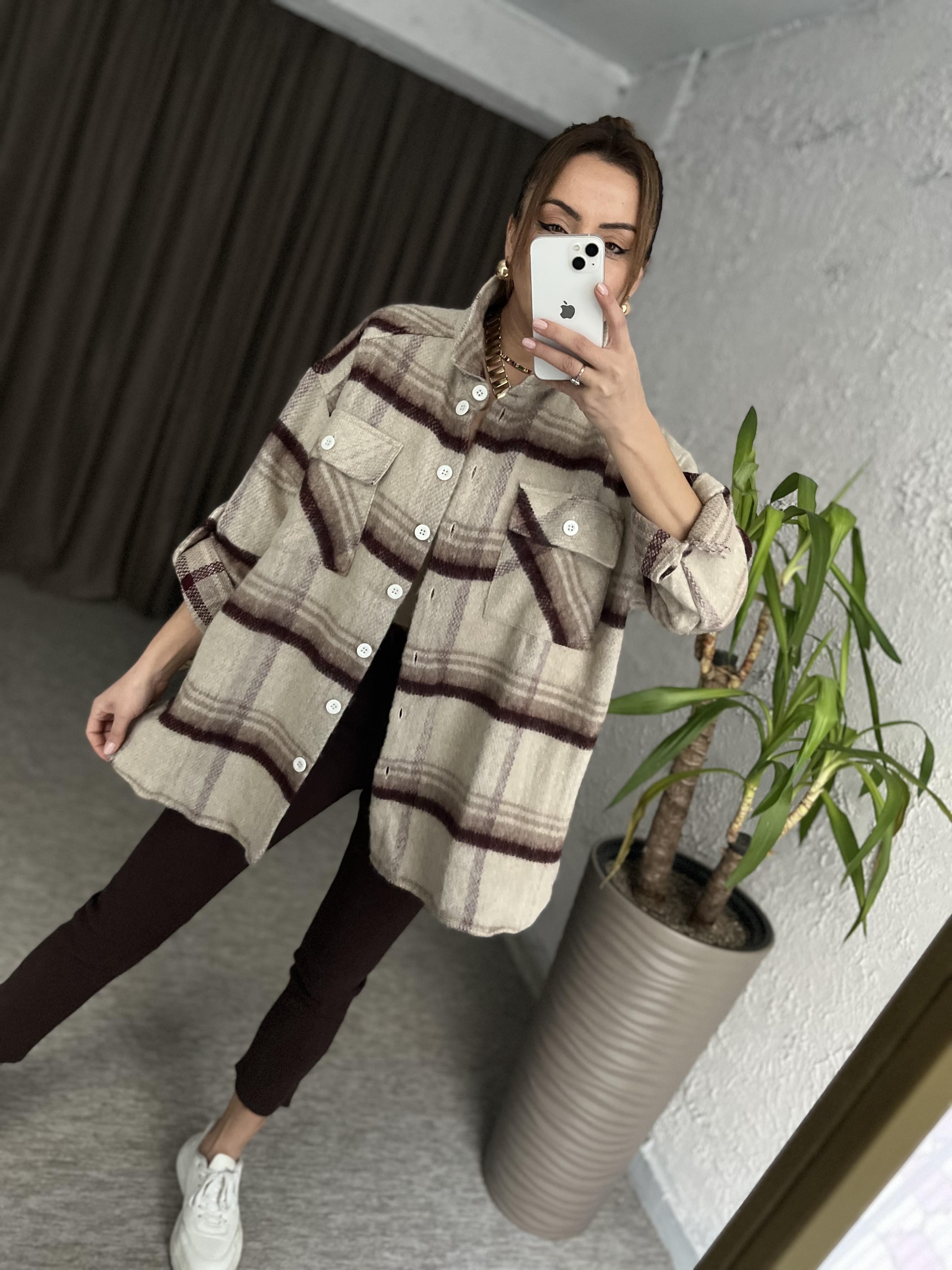 Oversize kalıp ceket gömlek-308