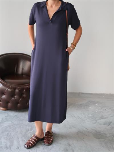 Polo yaka modal oysh elbise-256