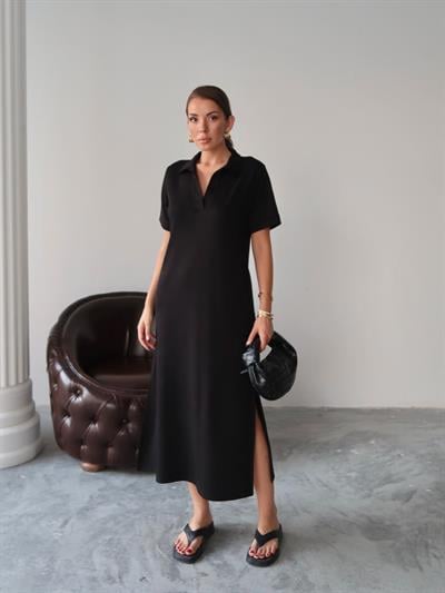 Polo yaka modal oysh elbise-256