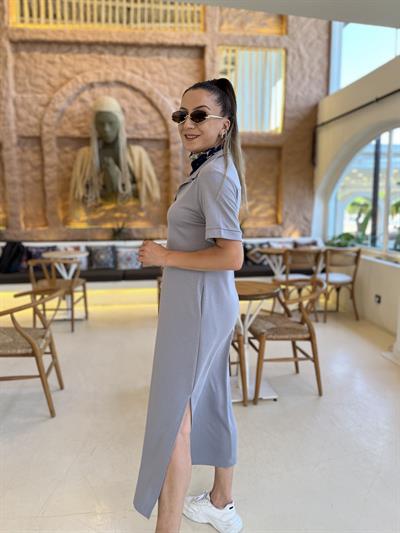 Polo yaka modal oysh elbise-256