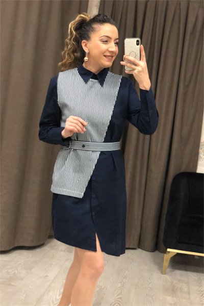 Tasarım yelekli elbise -178