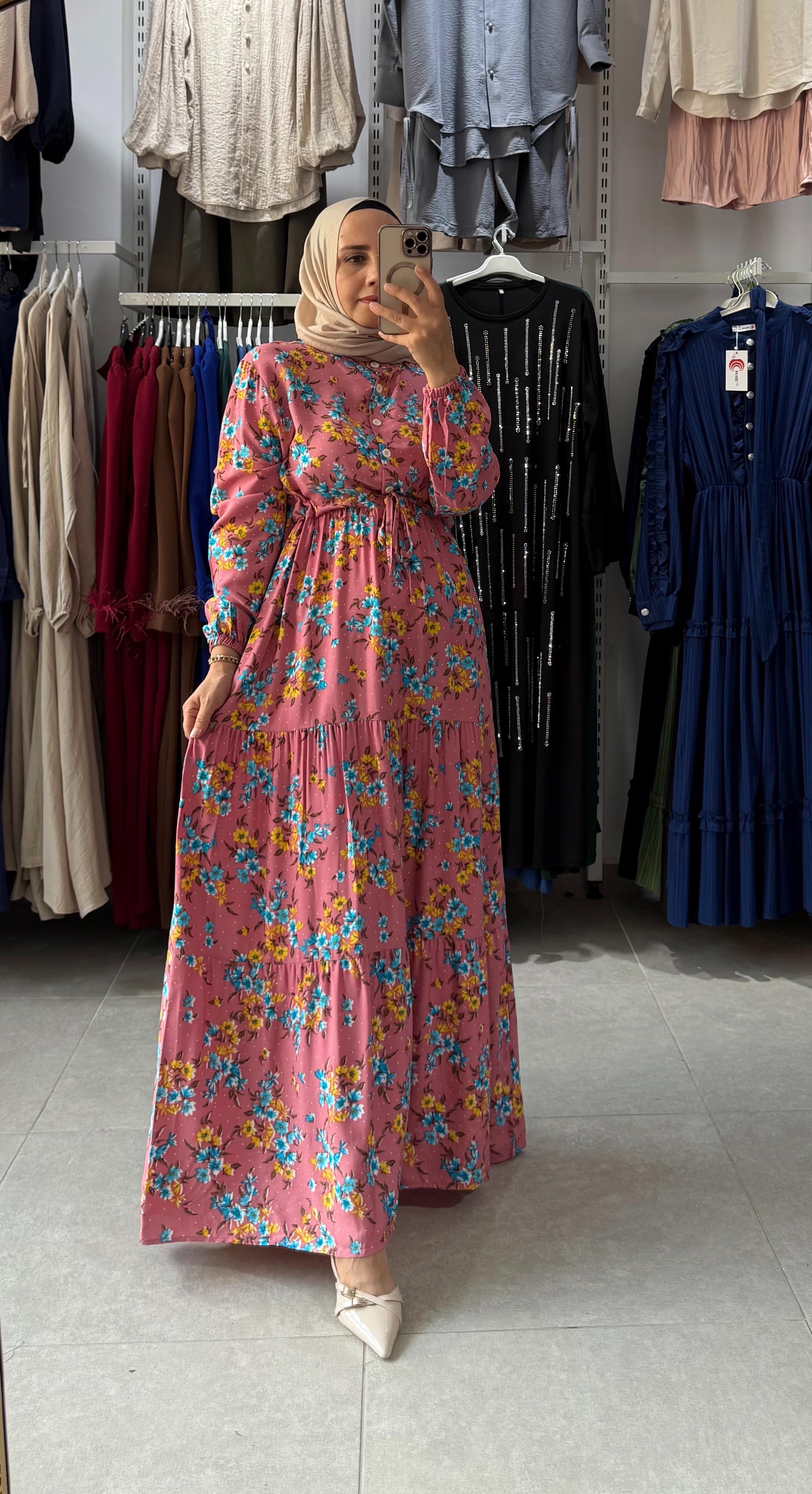 TESETTÜR BÜZGÜ MODEL ELBİSE PUDRA