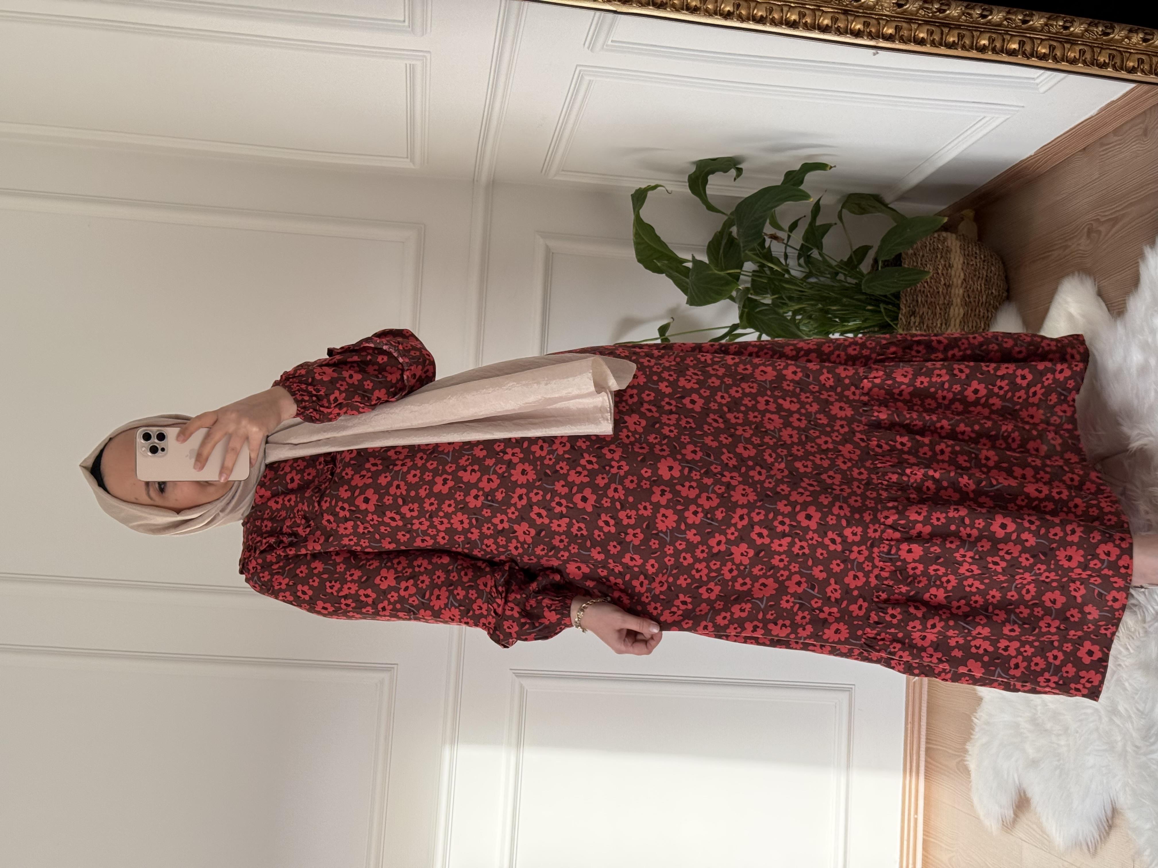 TESETTÜR FIFIR MODEL ELBİSE  TURUNCU