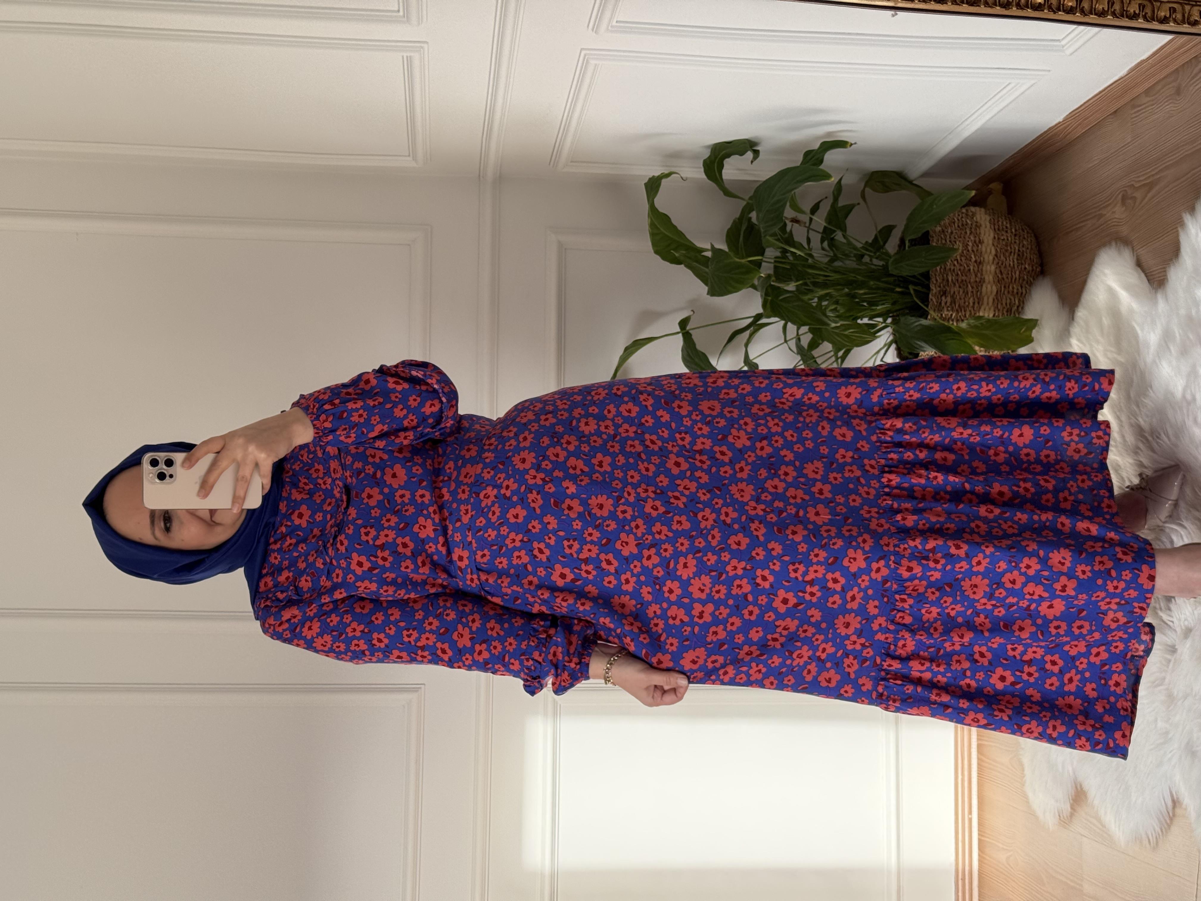 TESETTÜR FIFIR MODEL ELBİSE MAVİ