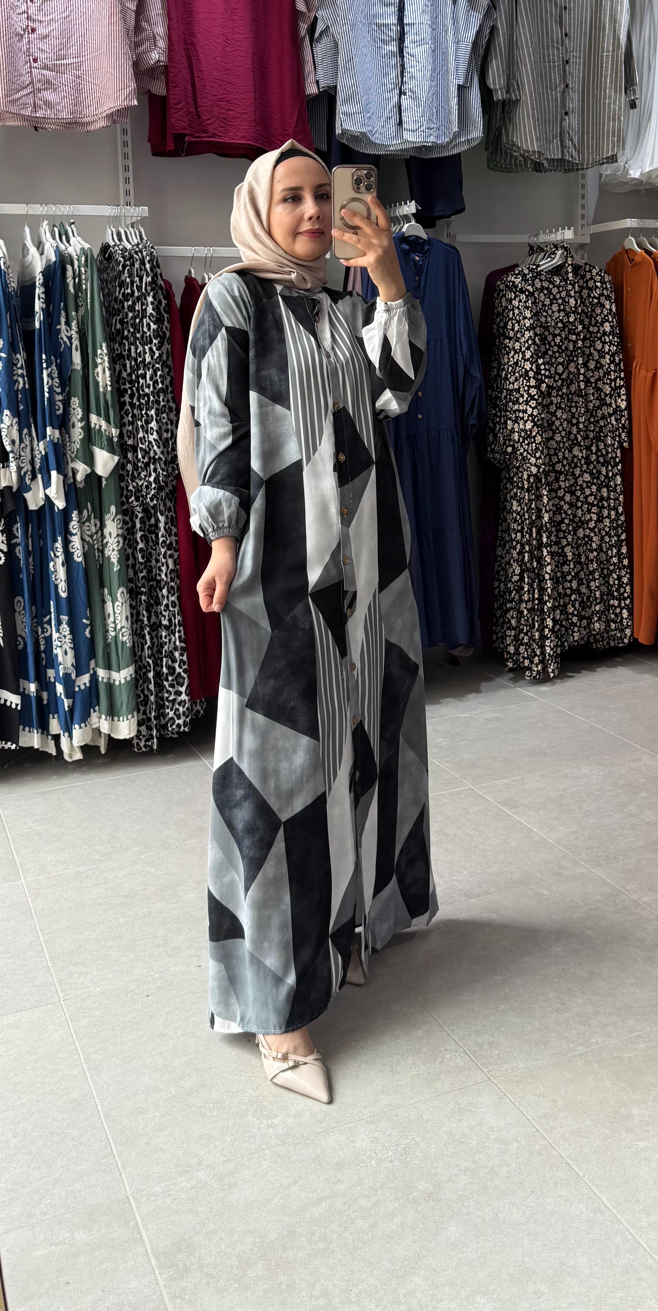 TESETTÜR GÖMLEK ELBİSE SİYAH