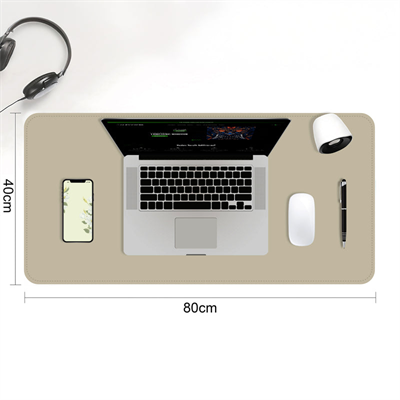 Klasse Bej/Kahverengi 80x40cm Deri Mousepad