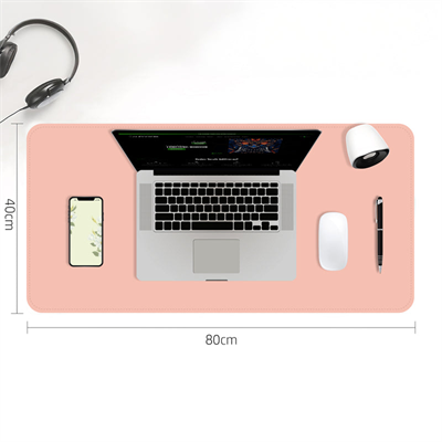 Klasse Pembe/Gri 80x40cm Deri Mousepad