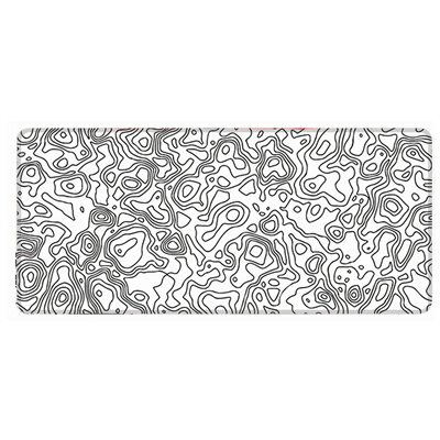 Klasse Pro White Map Lines 90x40cm Gaming Mousepad