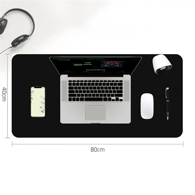 Klasse Siyah/Gri 80x40cm Deri Mousepad