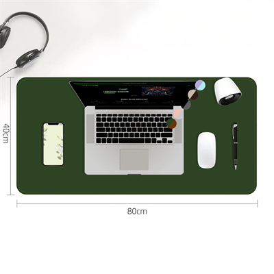 Klasse Yeşil/Taba 80x40cm Deri Mousepad