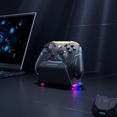 Machenike G5 Pro V2 Play Edition Tri-Mode RGB Siyah Charging Dock Gamepad