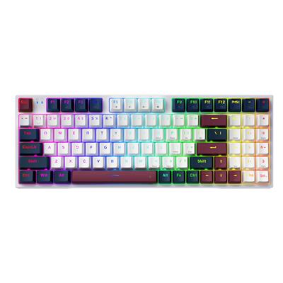 Machenike K500 Pro-B94 Kablolu Silver Switch RGB ENG Q  Beyaz Gaming Klavye