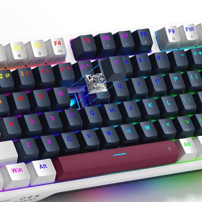 Machenike K500 Pro-B94 Kablolu Silver Switch RGB ENG Q Mavi Gaming Klavye