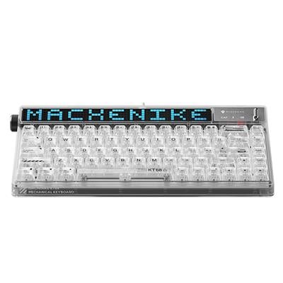 Machenike KT68 Kablolu Crystal Tactile Switch LCD RGB Beyaz ENQ Q Gaming Klavye