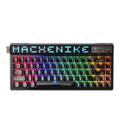 Machenike KT68 Pro Kablosuz Brown Switch ENG Q Siyah Gaming Klavye