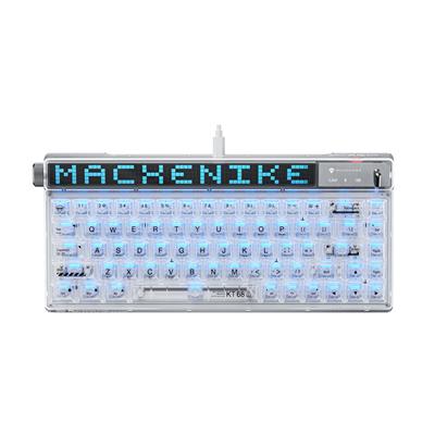 Machenike KT68 Pro Kablosuz Brown Switch Beyaz Gaming Klavye