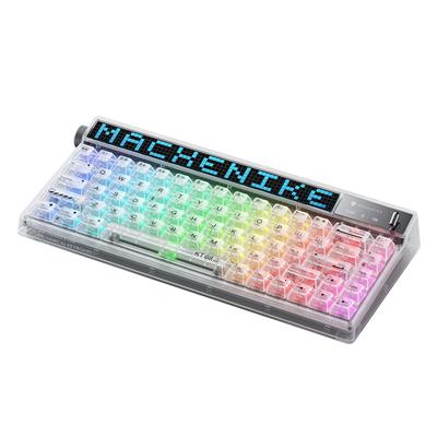 Machenike KT68 Pro Kablosuz Yellow Switch ENG Q Beyaz Gaming Klavye