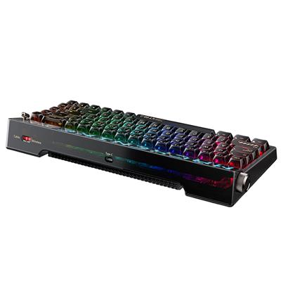Machenike KT68 Pro Kablosuz Yellow Switch ENG Q Siyah Gaming Klavye