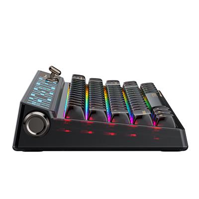 Machenike KT68 Pro Kablosuz Yellow Switch ENG Q Siyah Gaming Klavye