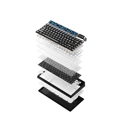 Machenike KT84-B84W Tri-Mode Gateron White Switch LCD RGB Siyah ENG Q Gaming Klavye