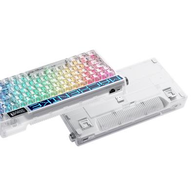 Machenike KT84-B84W Tri-Mode Gateron Yellow Switch LCD RGB Beyaz ENG Q Gaming Klavye