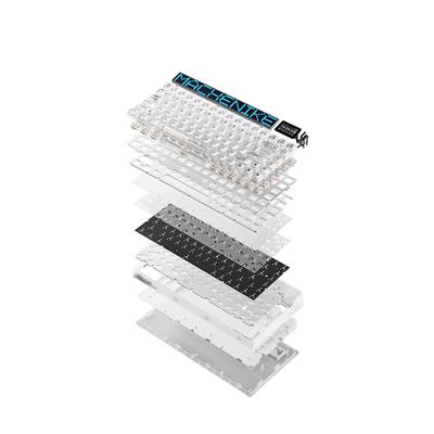 Machenike KT84-B84W Tri-Mode Gateron Yellow Switch LCD RGB Beyaz ENG Q Gaming Klavye