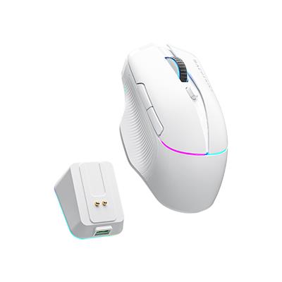 Machenike L8 Pro Tri-Mode 2K Beyaz 26000DPI Ultralight 83Gr RGB Charging Dock Gaming Mouse