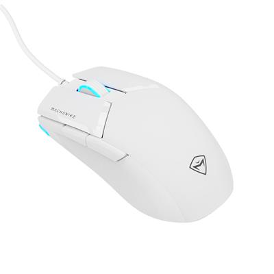 Machenike M7 Pro Ultralight 65Gr 12800 DPI RGB Kablolu Beyaz Gaming Mouse