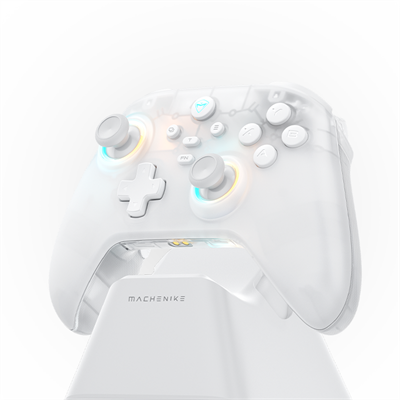 Machenike G3 V2 Tri-Mode Quad-Hall Effect Beyaz Charging Dock Gamepad
