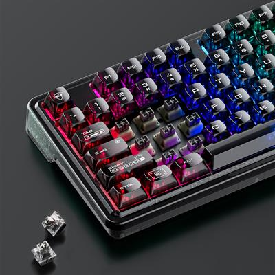 Machenike K500-M81 Kablolu Magnetic Grey Switch Hall Effect RGB Hotswap Siyah Mekanik Gaming Klavye