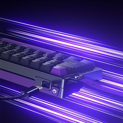 Machenike Lancer 68 PRO Kablolu Kailh Magnetic Grey Switch RGB ENG Q Siyah Gaming Klavye