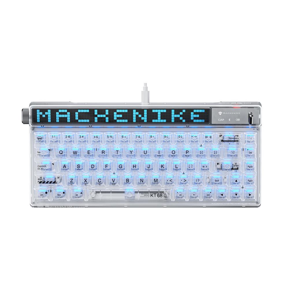 Machenike KT68 Pro Kablosuz Yellow Switch RGB Beyaz Gaming Klavye