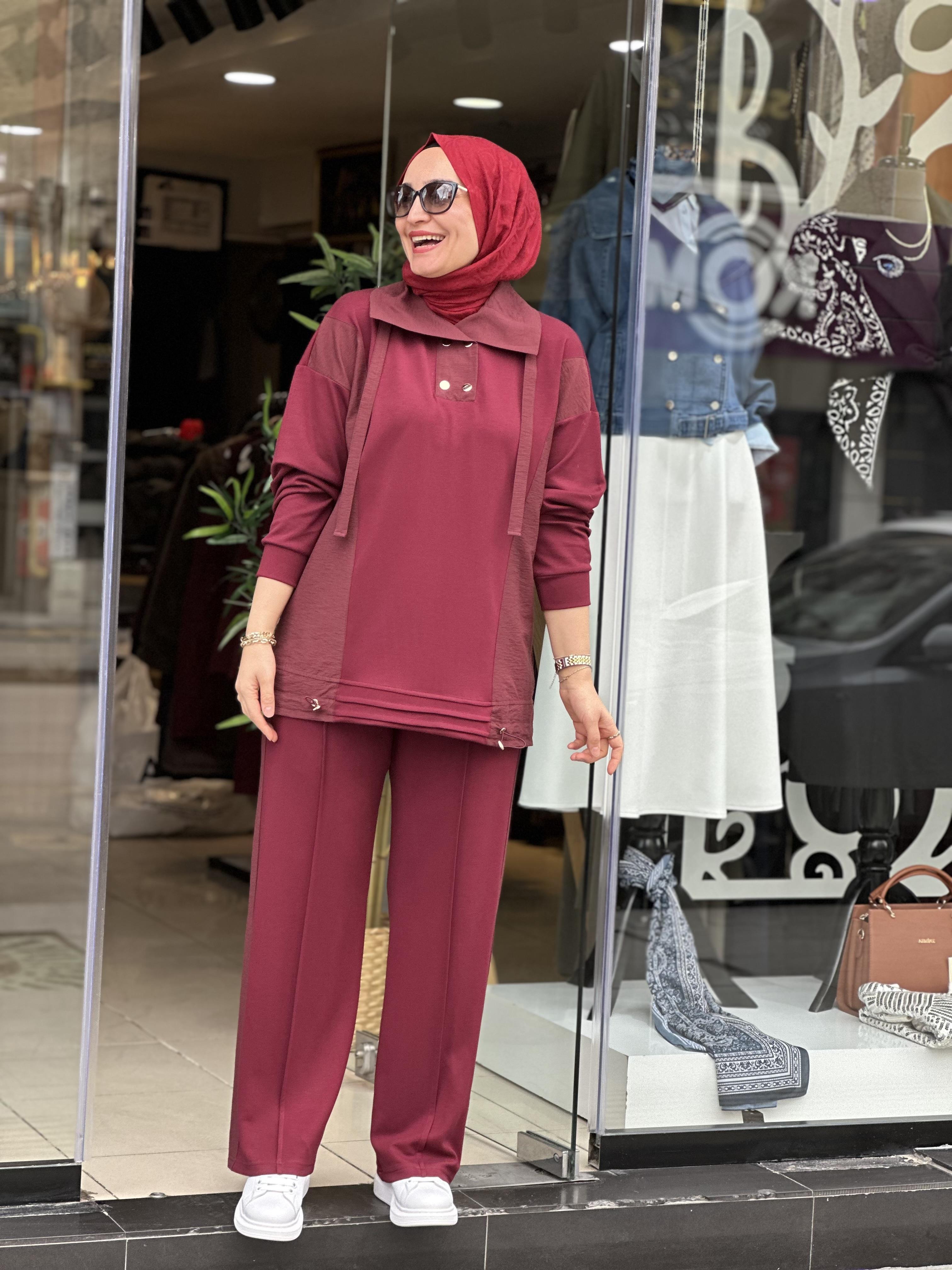 100781 GARNİLİ TAKIM BORDO