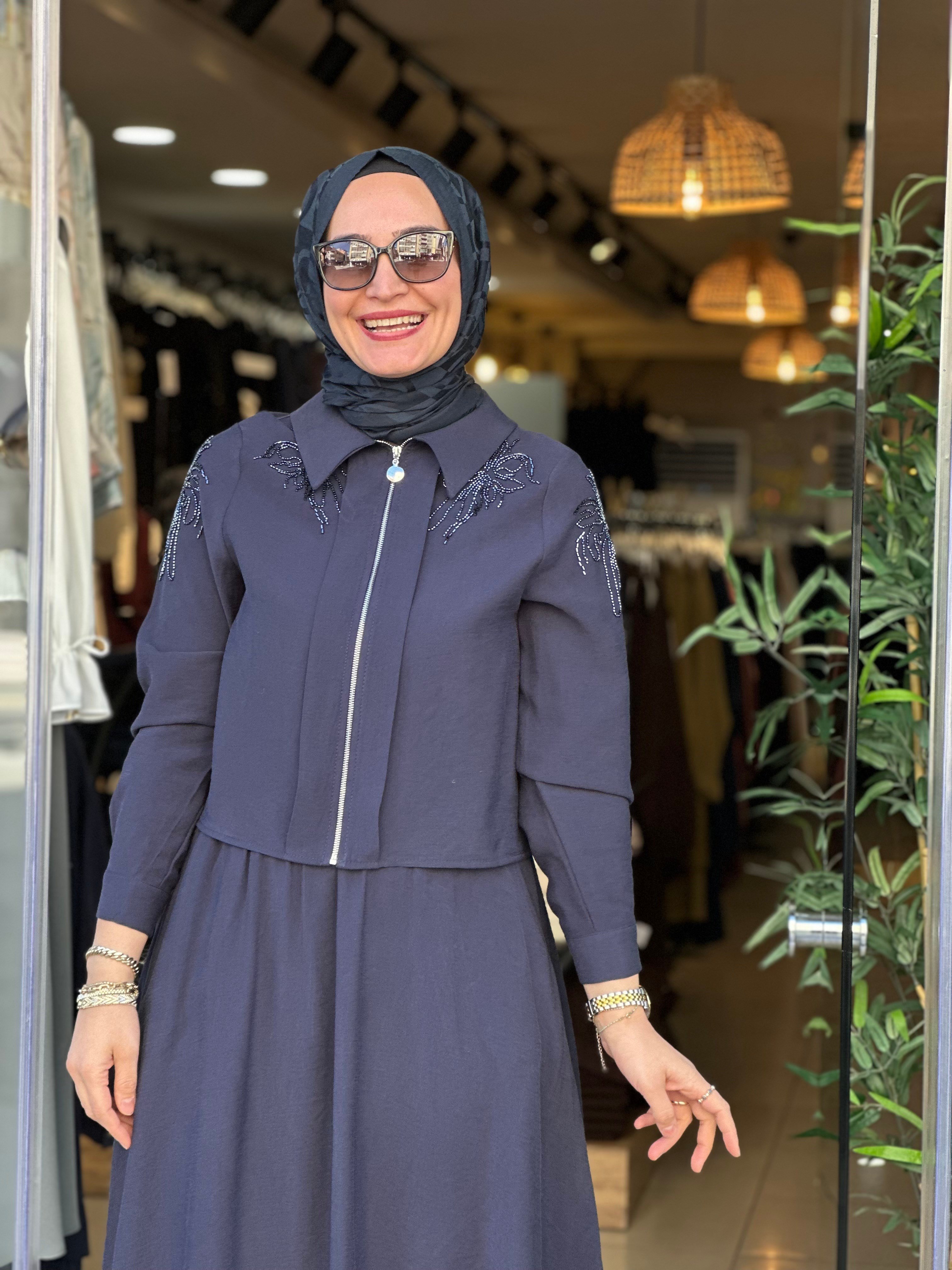 10903 ETEKLİ TAKIM LACİVERT
