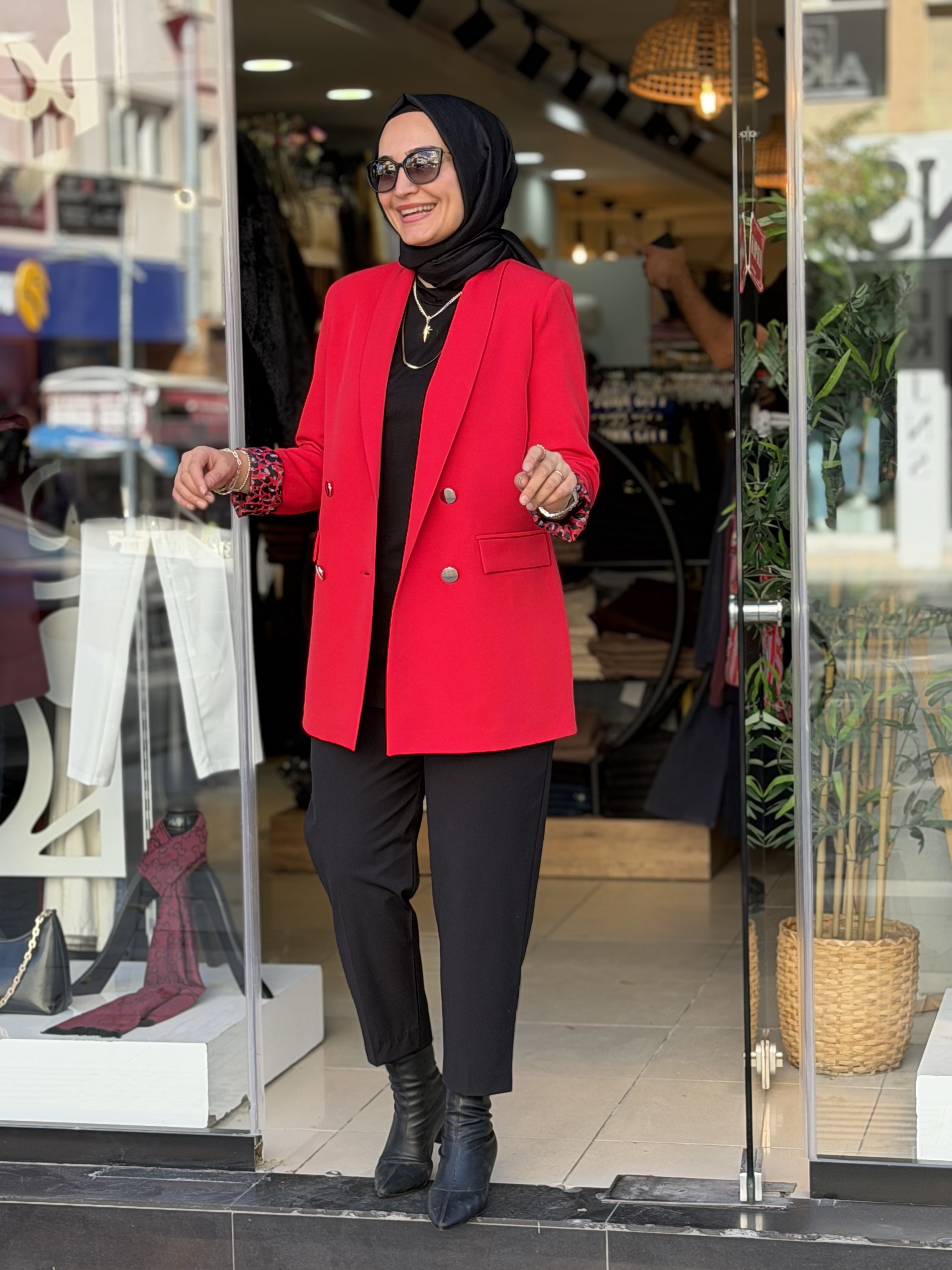 1156 KIRMIZI BLAZER CEKET