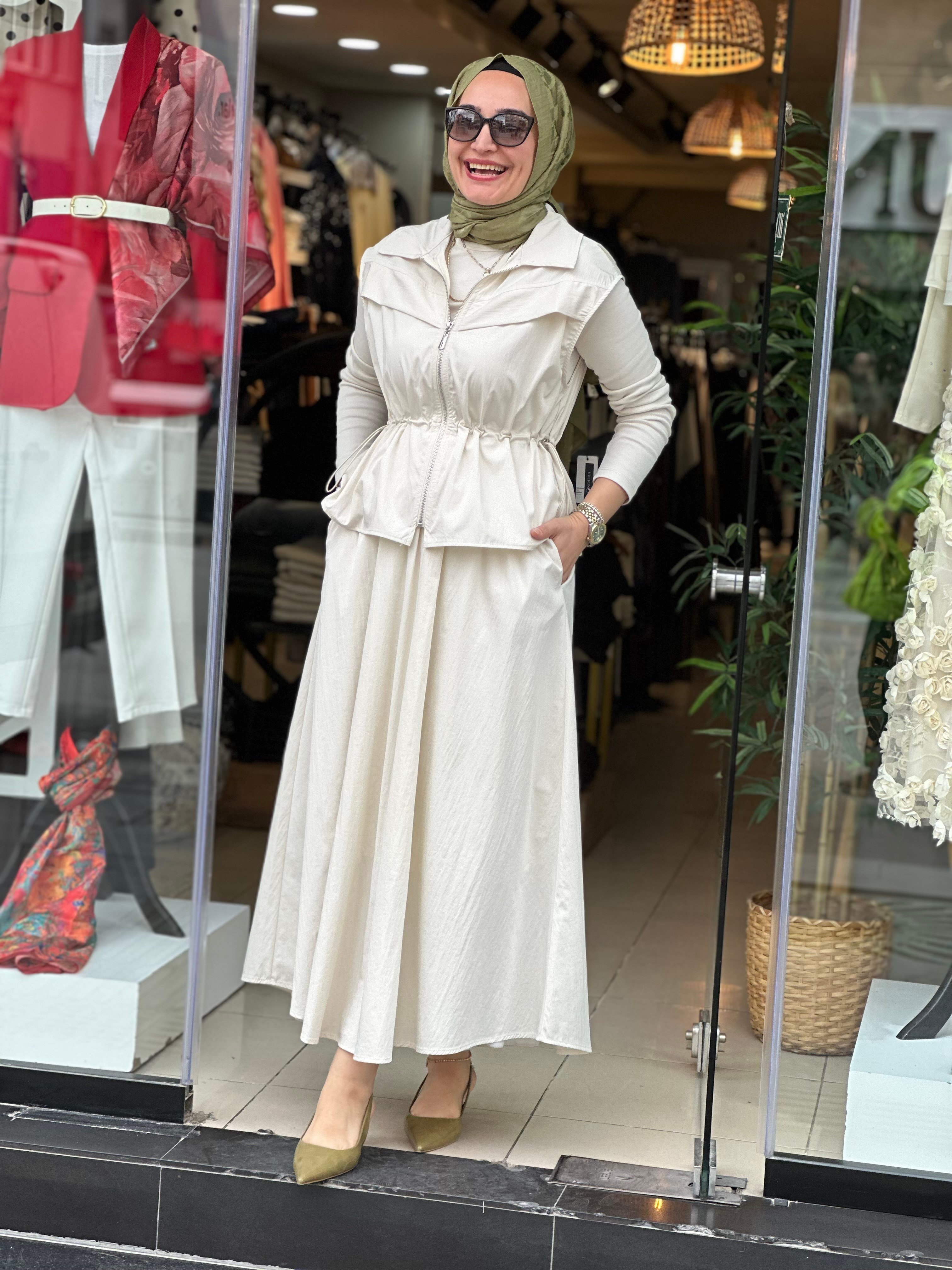 3670 ETEKLİ TAKIM 3 LÜ KREM