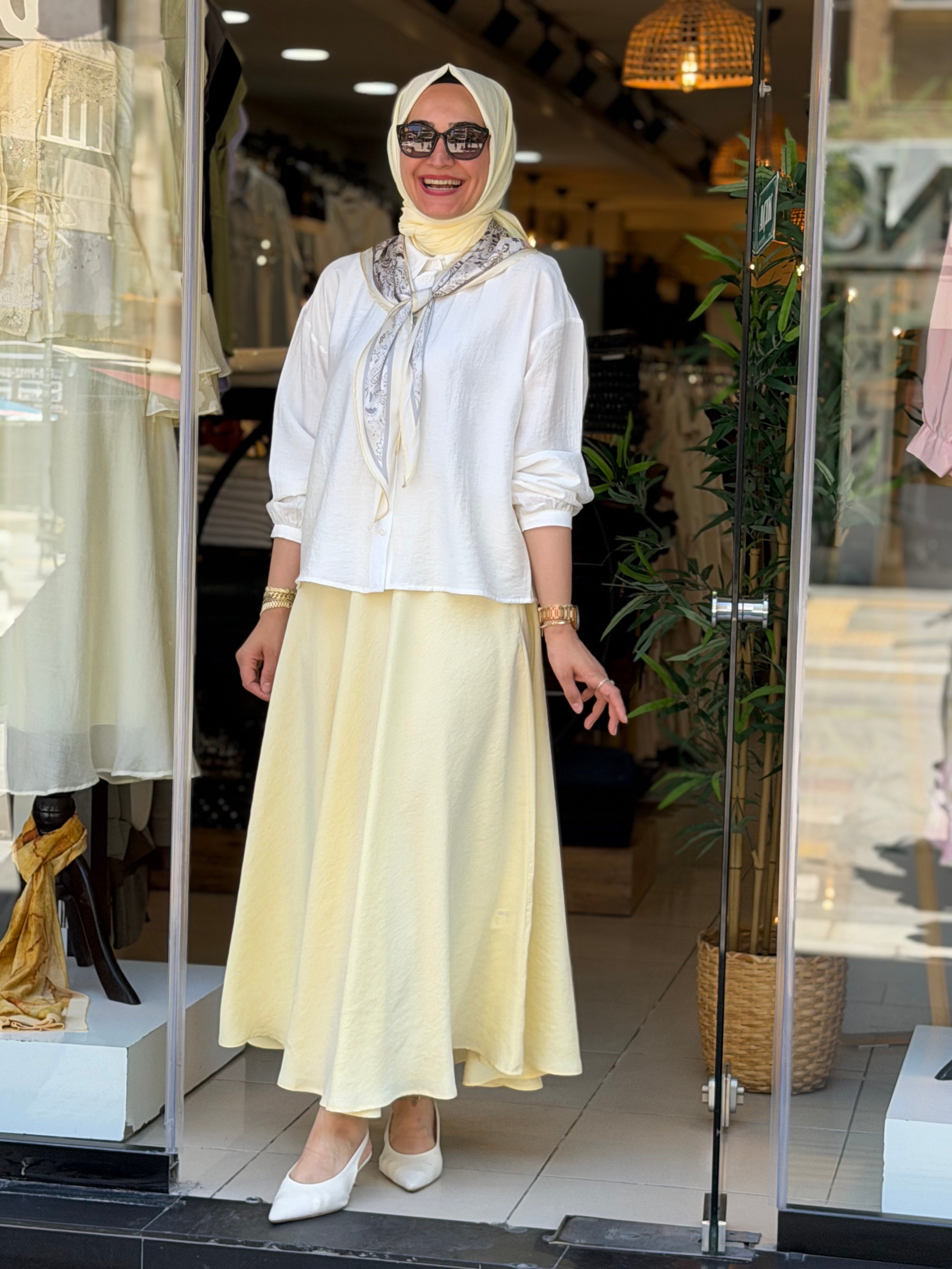 37475 ŞALLI ETEKLİ TAKIM SARI