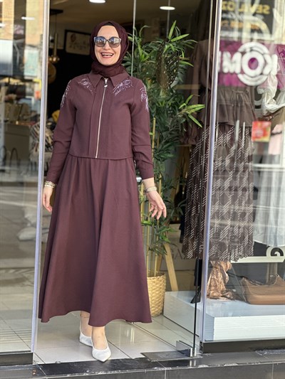 10903 ETEKLİ TAKIM BORDO