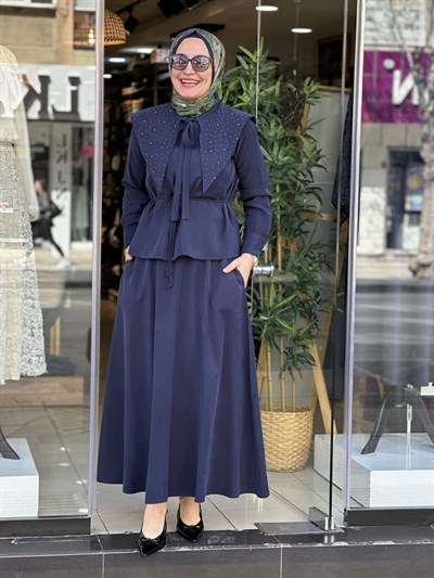 7319 ETEKLİ TAKIM BEBE YAKA LACİ