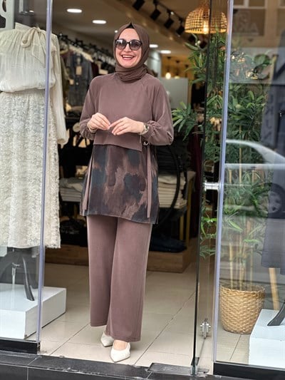 7330 İPEK CUPRA TAKIM KAHVE