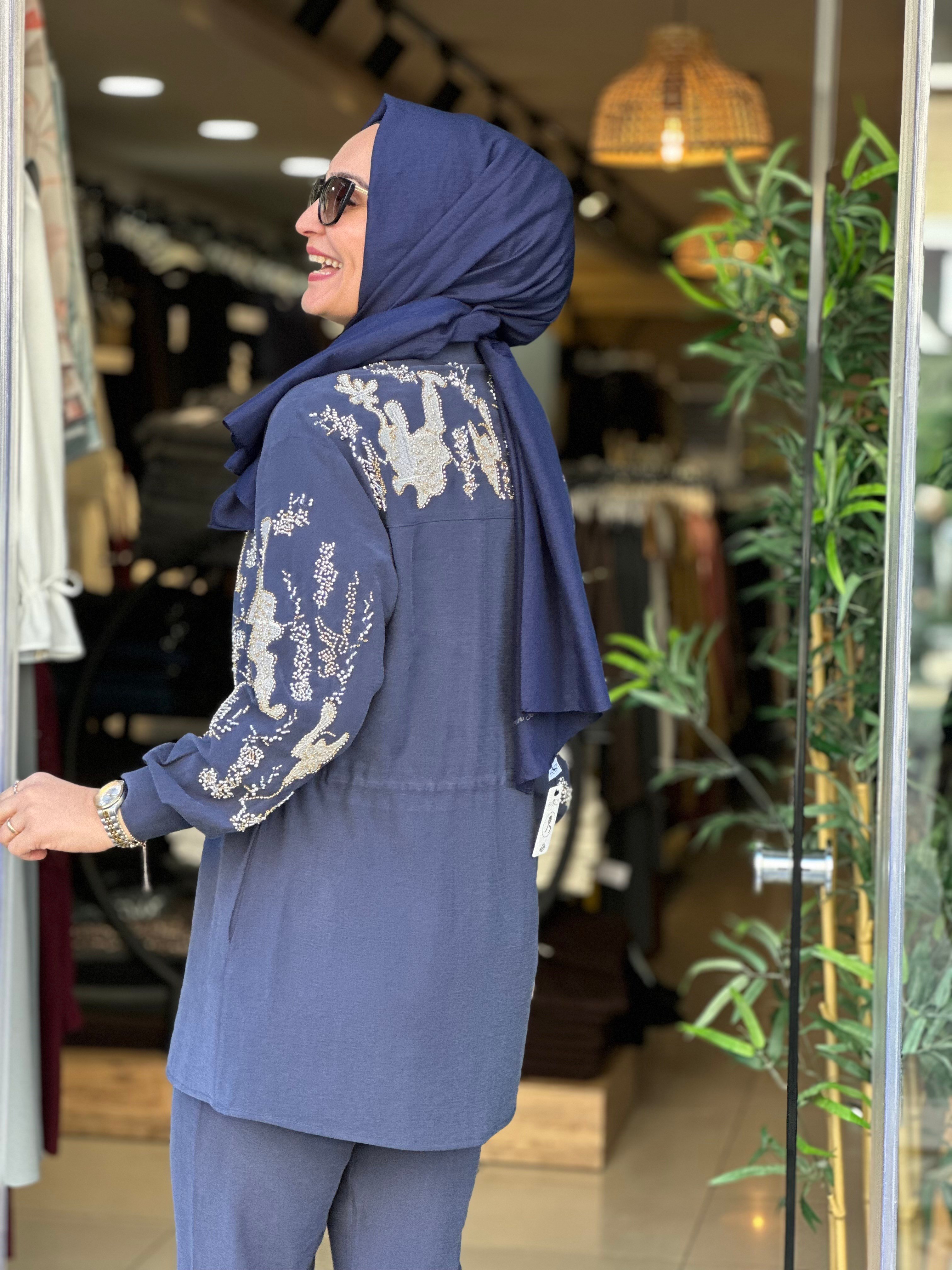 1464 TAŞLI TAKIM MAVİ