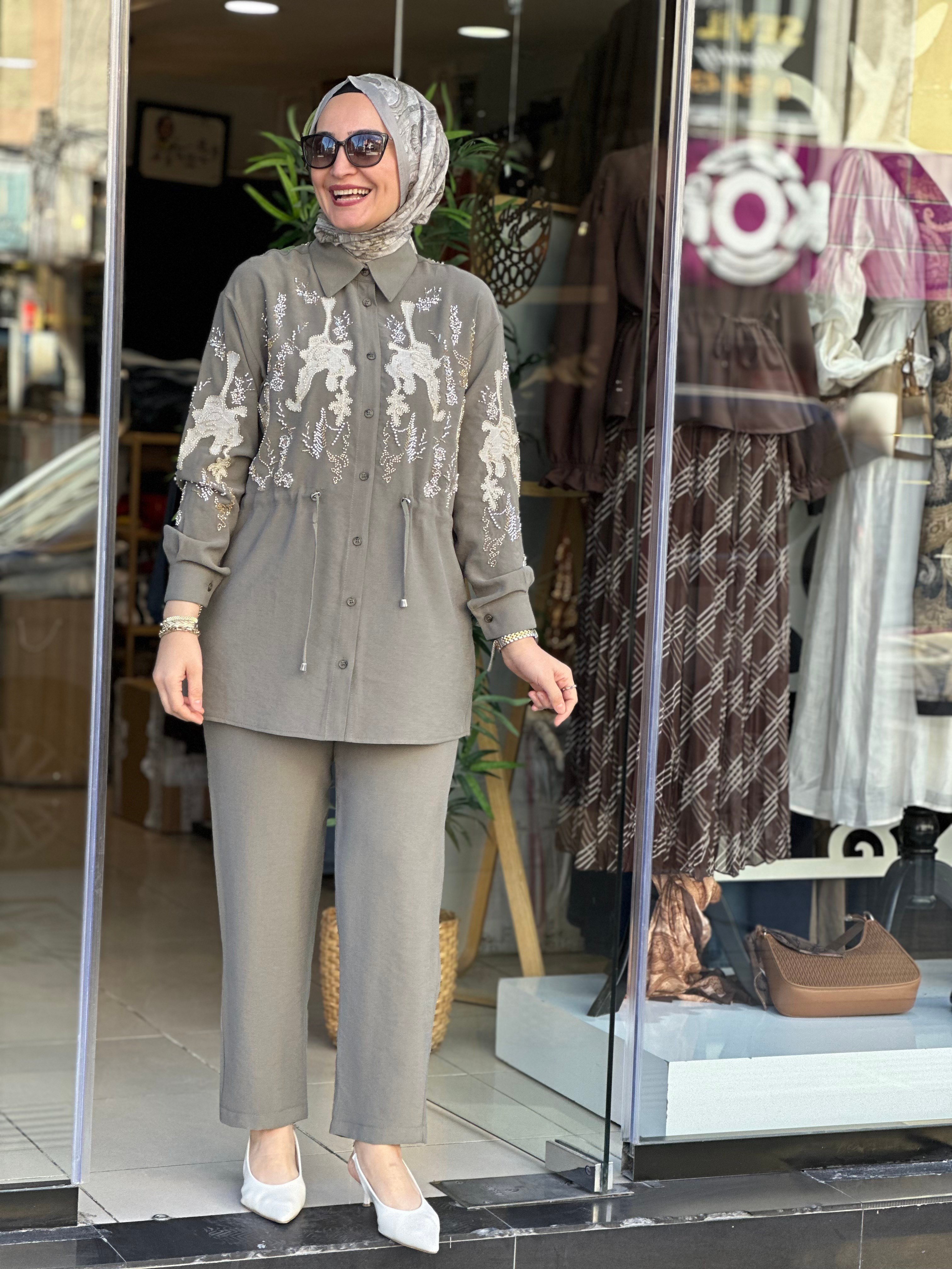 1465 TAŞLI TAKIM MİNT YEŞİLİ